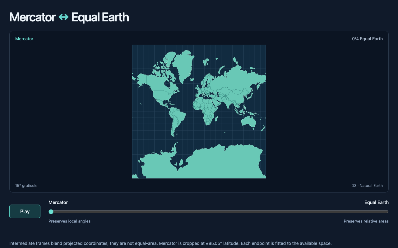 同一张世界地图,先看 Mercator
